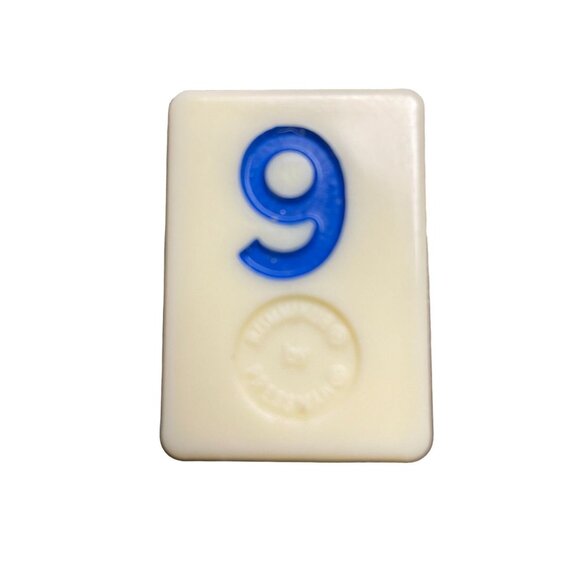 Pressman Rummikub Blue  9 Tile Original Replacement Game Piece Smooth Back u - Picture 1 of 2